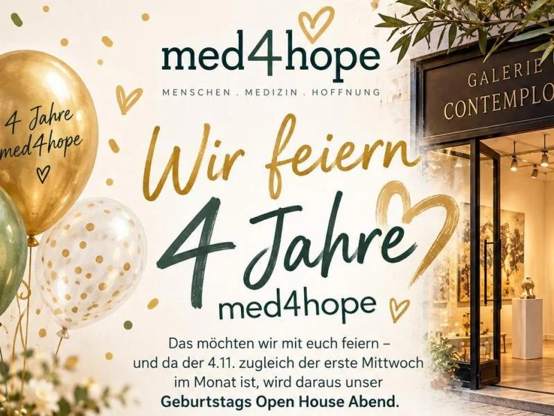 Feiert mit uns: 4 Jahre MED4HOPE!